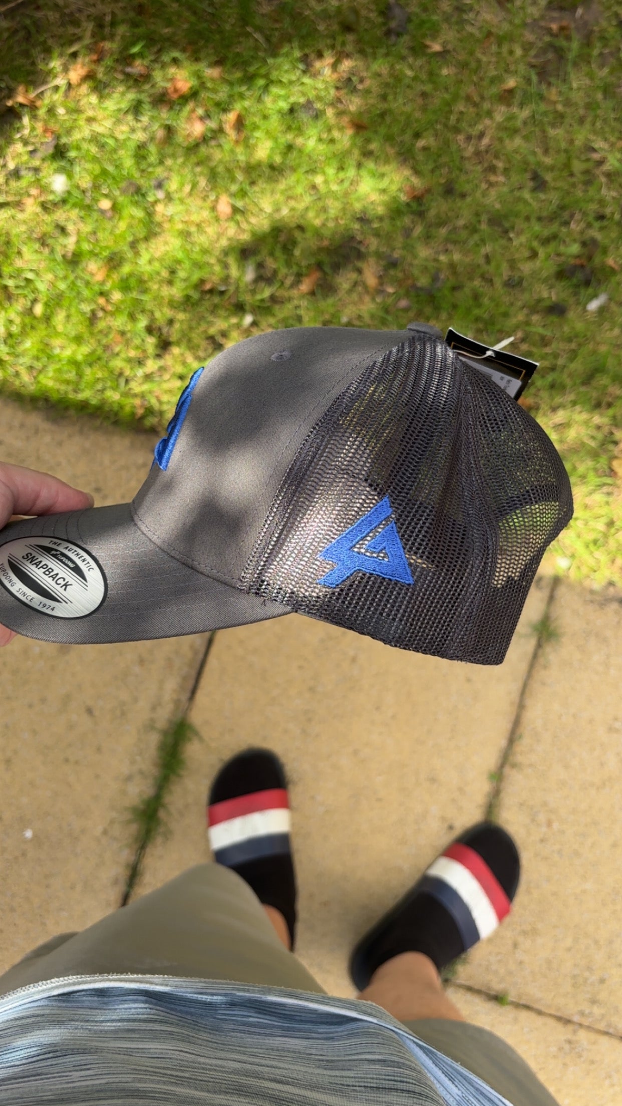 Blue & grey Liberty ascend cap