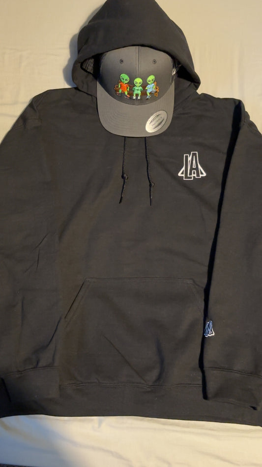 WHITE/BLACK LIBERTY HOODIE